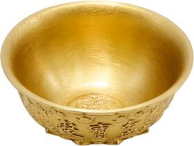 Usglmq716 Lidscura Feng Shui Treasure Basin Wealth Prosperity Bowl Mini Brass Cornucopia Gold
