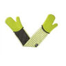 Lime Green Zeal Silicone Heavy Duty Double Oven Gloves Mitts