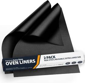 Lindas Essentials 313092245267 Oven Liners For Bottom Of - 2 Pack Large Heavy Duty Mats 17 Inch X25 Non-stick