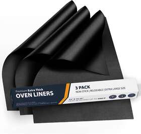 Lindas Essentials 445017579577 3 Reusable Oven Protector Liner Covers Stove Burner Protectors Electric Grill