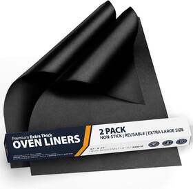 Lindas Essentials 744759541444 Oven Liners For Bottom Of - 2 Pack Large Heavy Duty Mats 17 Inch X25 Non-stick