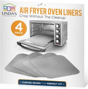 Afol-4ps Lindas Essentials Toaster Oven Liners For Bottom Of 4 Pack Reusable Non-stick Heat Resistan