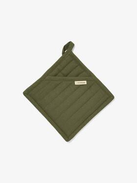 01501n352 Linen House Holmes Pot Holder Moss - 20x20cm