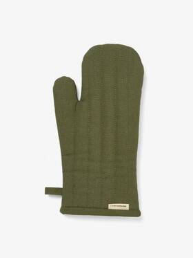 01502n352 Linen House Holmes Oven Glove Moss - 18x30cm