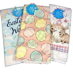 Linge De Cuisine 195464122693 Easter Kitchen Towels Set - 3 Peice New With Tags