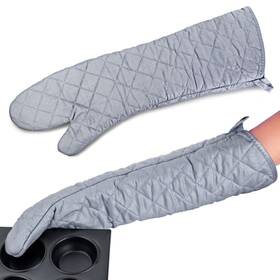 Linwnil 23inch Extra Long 23 Inch Heat Resistant Oven Gloves New Cotton Mitts Kitchen G