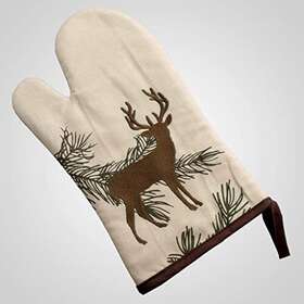 Lipco 710823191068 Deer Pine Applique Hot Mitt 13-inch Length Fabric For Kitchen Accessories Ove