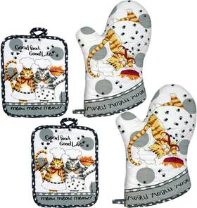 Lnqukeji 313041257266 Oven Mitts And Pot Holders Sets Funny Kitchen Heat Resistant Of 500