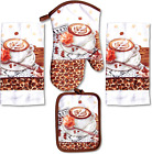 Lobyn Value Packs 4 Pack Kitchen Linens Lightweight Decorative Towel Ove