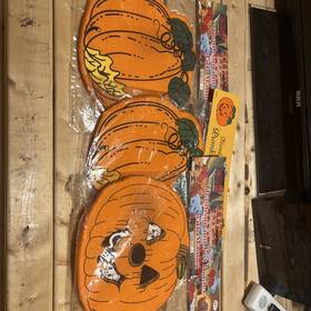Loomco 041039012596 Vintage Pumpkin Hot Pad Pot Holder Halloween Orange Cotton Nos Lot Of 3