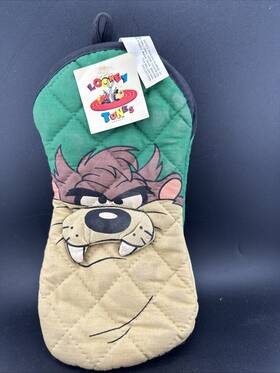 Looney Tunes 029441180386 11 Inch Taz Quilted Cloth Oven Mitt New