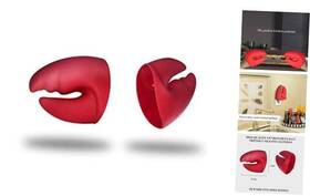 Lordwey 795261033453 Anti-scald Oven Gloves Red Silicone Glove Set Lobster Claw Pot Holder