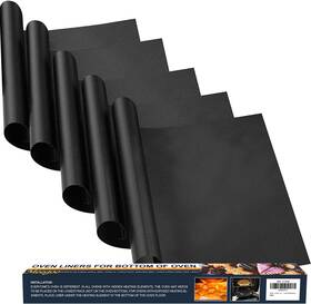 Kxd5-lq-zlx Lx Direct Oven Liners For Bottom Of 5 Pack Large Thick Heavy Duty Reusable Non-stick
