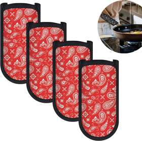 Lyart 726084996199 4 Pieces Hot Pot Handle Holder Cover For Kitchen Heat Resistant Sleev