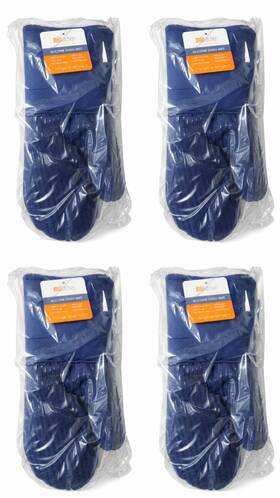 6026-2455 M Kitchen 810135542241 Mukitchen Silicone Oven Mitts 4 Pack Ink Blue