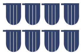 9964-2515 M Kitchen 9964-2515/ink Mu Stripped Mini Mitts Ink Blue Set Of 8 Heat-resistant Grip