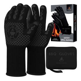 M Merchens 065010727014 Pro-series Bbq Gloves - Heat Resistant Grill Grilling And Oven For C