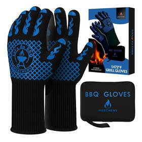 1472 M Merchens 065010727021 Bbq Grill And Oven Gloves F Heat Resistant Fireproof Nonslip Silicone