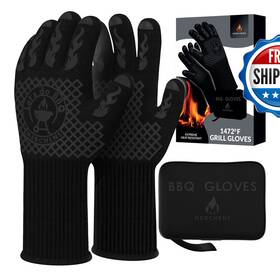 B0b66tmrrt M Merchens Bbq Grill Oven Gloves 1472f Heat Resistant Fireproof Non-slip