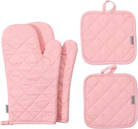 M Miaoyan 313100536523 Oven Mitts And Pot Holders 4 Pcs Set High Heat Resistant 500 Degree Extra Thicke