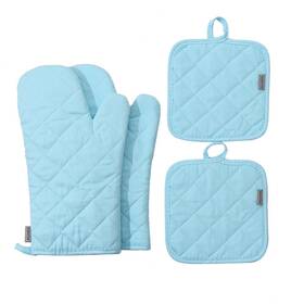 M Miaoyan 731262202658 Oven Mitts And Pot Holders 4 Pcs Set High Heat Resistant 500 Degree Extra Thi