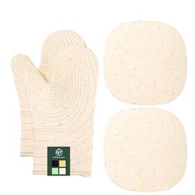 M Miaoyan 768458817747 4 Pieces Oven Mitts And Pot Holders Of Macaron Color Thickened Non-slip Silic