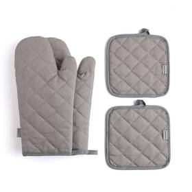 M Miaoyan 780317668215 Oven Mitts And Pot Holders 4 Pcs Sethigh Heat Resistant 500 Degree Extra Thic