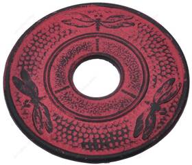 T7022rd M.v. Trading 849848003558 Cast Iron Trivet Drgon Design 5 -inch Red