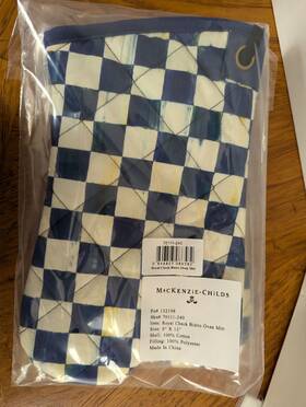 70111-240 Mackenzie-childs Royal Check Bristo Oven Mitt