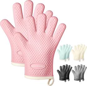 Mad Shark 313112538515 Silicone Oven Mitts Heat Resistant 450 Degrees Waterproof And Non-slip O