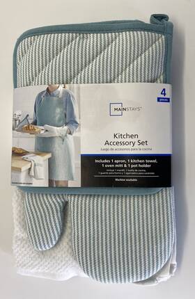 Ms136214999246 Mainstays 4 Piece Kitchen Accessory Set - Teal