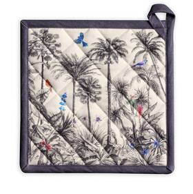 Maison D Hermine 731717821359 Hot Pads 100% Cotton Pot Holders With Hanging Loop Potholder Heat Resistant