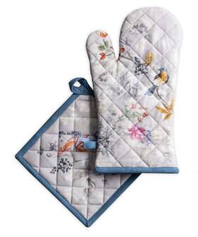 Maison D Hermine 731717853077 Oven Mitt Pot Holder 100% Cotton Heat Resistant Kitchen 7.5 Inch X13