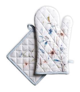 Maison D Hermine 904325906837 Oven Mitts Pot Holders 100% Cotton Heat Resistant Mitt 7.5 Inch X13 And