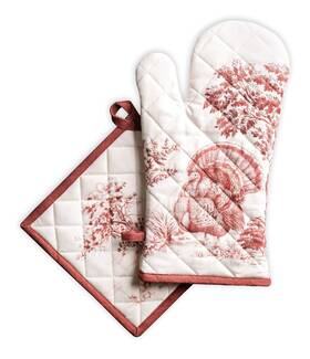Maison D Hermine 904325907728 Oven Mitts Pot Holders 100% Cotton Heat Resistant Mitt 7.5 Inch X13 And