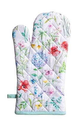 Maison D Hermine 904325915648 Oven Mitt 100% Cotton Cooking Gloves 7 Inch X13 Bbq Mitts Heat Resistant Wit
