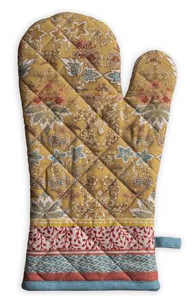 Maison D Hermine 904325916690 Cooking Gloves 100% Cotton Heat Resistant 7 Inch X 13 Oven Mitt With Loo