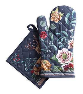 Maison D Hermine 904325943931 Oven Mitt 7.5 Inch X13 And Pot Holder 8 X8 100% Cotton Kitchen Hol