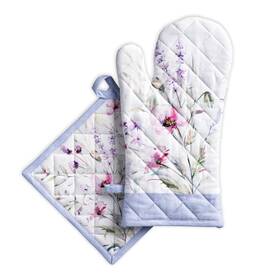 Maison D Hermine 904325974027 Oven Mitt And Pot Holder 100% Cotton Heat Resistant Kitchen 7.5 Inch X13