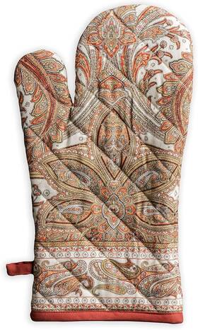 Cominhkpr113207 Maison D Hermine Dft Cooking Gloves 7.5 Inch X 13 Oven Mitt 04 - Kashmir Paisley