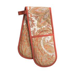 Dm005aa01 Maison D Hermine Double Cooking Gloves 100 Cotton 7 Inch X 35 Oven Mitt With Loop Ha