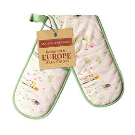 Dm010aa01ca Maison D Hermine Double Oven Mitts 100% Cotton 7 Inch X35 Mitt Heat Resistant Bbq Cook