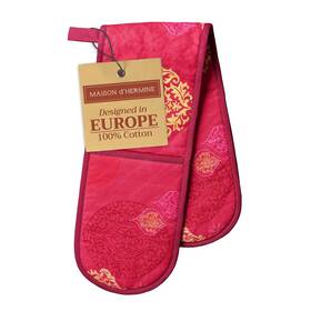 Dm150aa01ca Maison D Hermine Double Oven Mitt 7 Inch X 35 100% Cotton Heat Resistant Bbq Cooking Gloves Wit