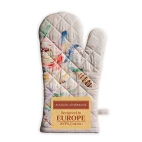 Om043ab01 Maison D Hermine Dft Oven Glove 7x13 Beige Cotton Heat Resistant Pack Of 1