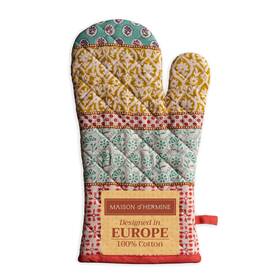 Om101aa01 Maison D Hermine Dfthermine Oven Gloves 100% Cotton Mitt 7 Inch X 13 With Loop