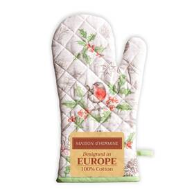 Om125aa01ca Maison D Hermine Oven Gloves 100% Cotton Mitt 7 Inch X 13 With Loop Heat Resistant Bbq Cooki
