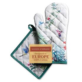 Op027aa01 Maison D Hermine Dft 7.5 Inch X 13 And 8 Oven Mitt Pot Holder 021 - Tropiques