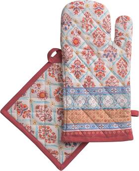 Op121aa01ca Maison D Hermine Dft 7.5 X 13 And 8 Oven Mitt Pot Holder 04 - Romane