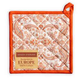 Ph124aa01ca Maison D Hermine Hot Pads 100 Cotton Pot Holders With Hanging Loop Potholder Heat Resistant Bbq
