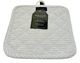 Shf4571-ph2-sv Maison Home Shf4571-ph2-sv/wh Accents Potholder Set 2 Quilted Diamond Pale Gray 72% Cotton 9 X
